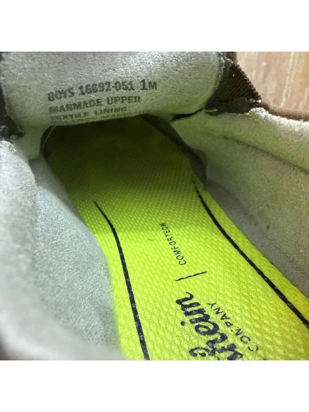 Florsheim Brown White Slip On Loafers Comfortech Little Boy Size 1
